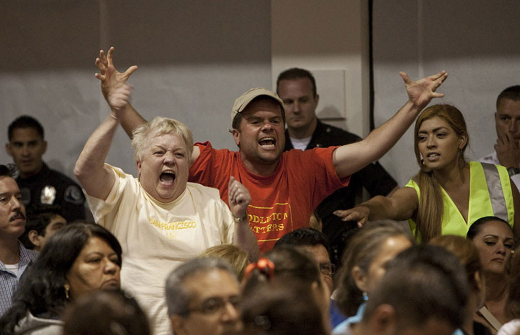 Residents are raging mad at a city council meeting in California